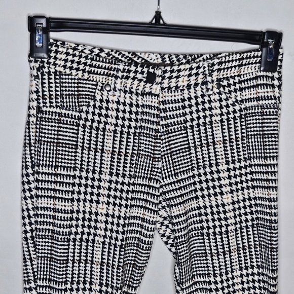 Womens J McLaughlin Becca Houndstooth Print Stretch Straight Ankle Pants Size 0 - Picture 2 of 8